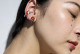 carnelian cabochon earring